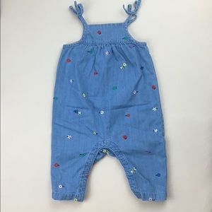 Hanna Andersson Bee and Flower Embroidered Romper